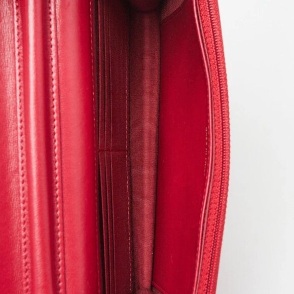 Chanel Red Quilted Lambskin Leather All About Chanel WOC Clutch Bag - Picture 11 of 12